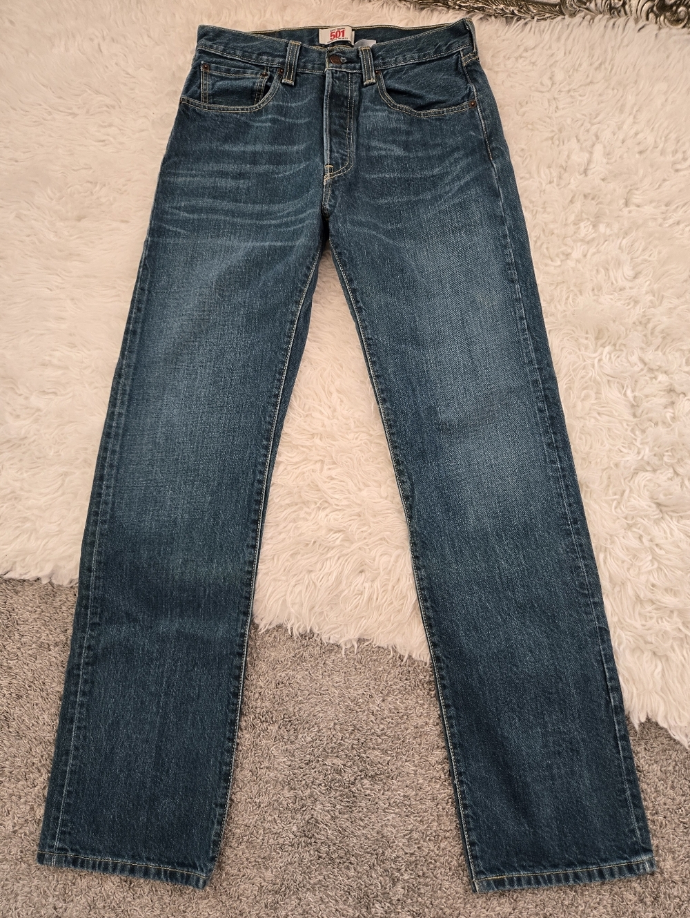 Levi's Straight Jeans in Dark Blue Wash